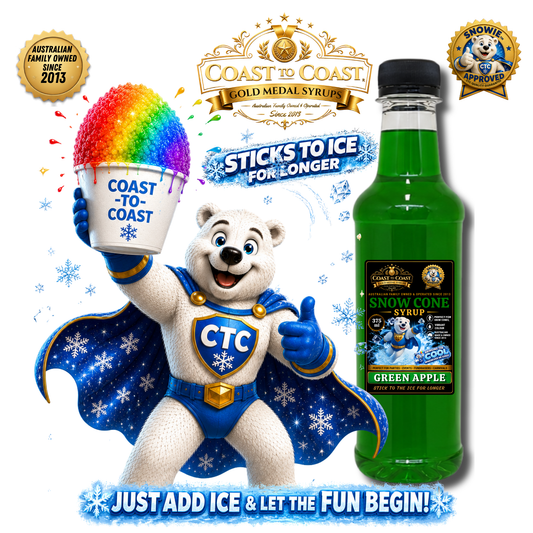 Green Apple Snow Cone Syrups 375ml - Coast to Coast Gold Medal Syrups®