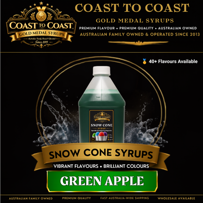 Green Apple Snow Cone Syrups 4ltr - Coast to Coast Gold Medal Syrups®