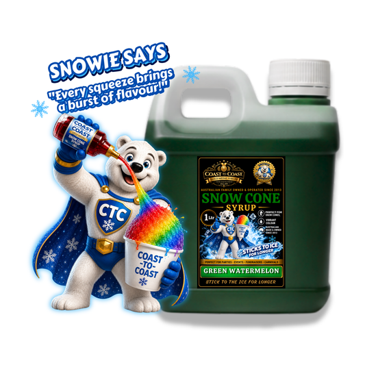 Green Watermelon Snow Cone Syrups 1ltr - Coast to Coast Gold Medal Syrups®