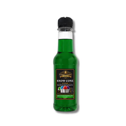 Green Watermelon Snow Cone Syrups 250ml - Coast to Coast Gold Medal Syrups®