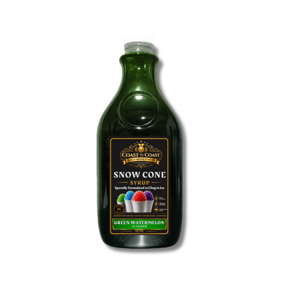 Green Watermelon Snow Cone Syrups 2ltr - Coast to Coast Gold Medal Syrups®