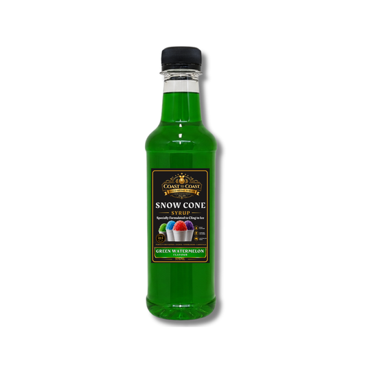 Green Watermelon Snow Cone Syrups 375ml - Coast to Coast Gold Medal Syrups®