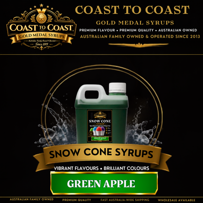Green Apple Snow Cone Syrups 1ltr - Coast to Coast Gold Medal Syrups®