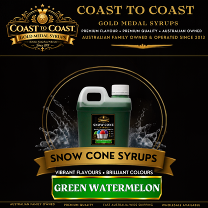 Green Watermelon Snow Cone Syrups 1ltr - Coast to Coast Gold Medal Syrups®