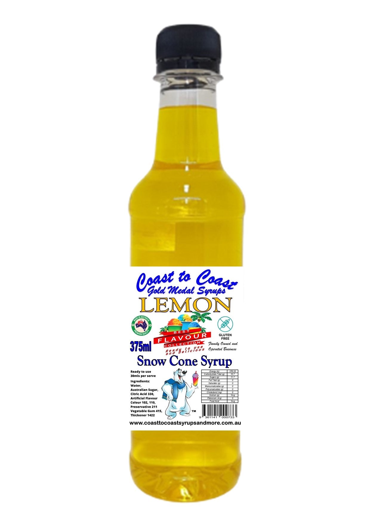#2 Coast to Coast Gold Medal Syrups®, 375ml Premium Snow Cone Syrups