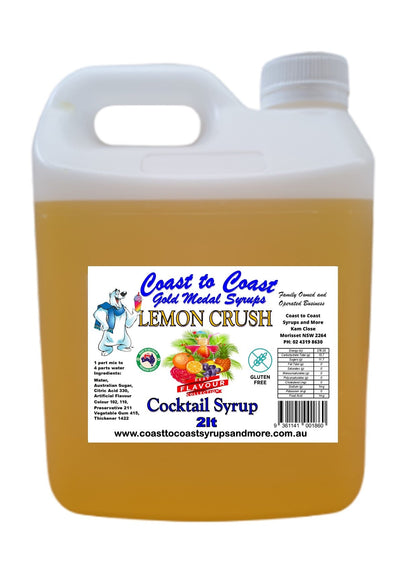 #2 Coast to Coast Gold Medal Syrups®, 2ltr, Premium Cocktail Syrups.