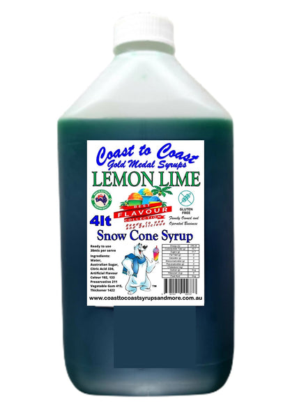 #6 Coast to Coast Gold Medal Syrup®, Premium Snow Cone Syrup 4ltr