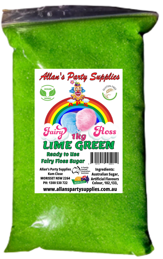 #3 APS, Premium Fairy Floss Sugar, 50 Serves RTU 1kg, Over 35 Plus Flavours