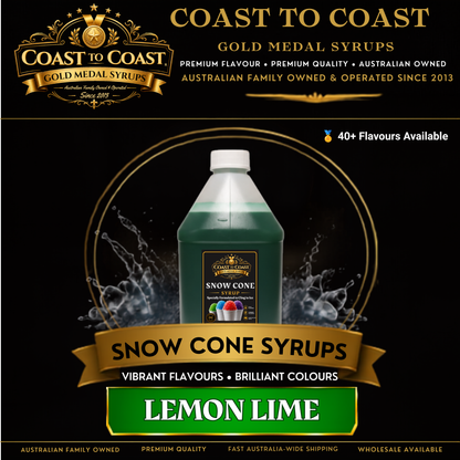 Lemon Lime Snow Cone Syrups 4ltr - Coast to Coast Gold Medal Syrups®