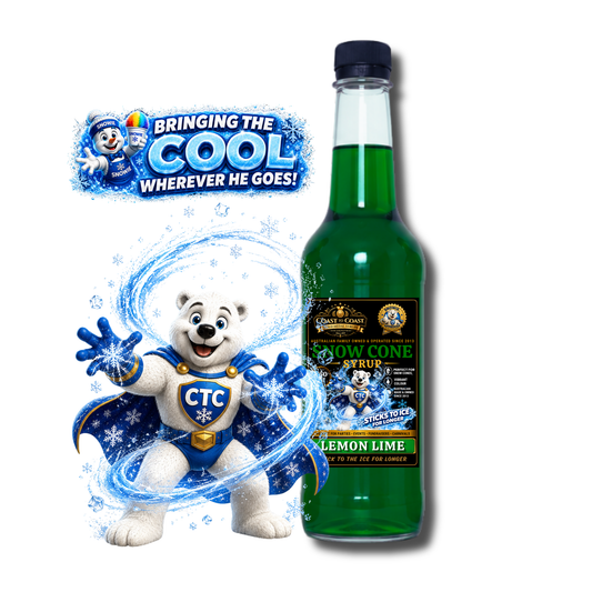 Lemon Lime Snow Cone Syrups 750ml - Coast to Coast Gold Medal Syrups®