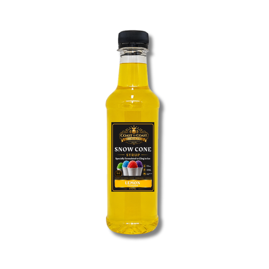 Lemon Snow Cone Syrups 375ml - Coast to Coast Gold Medal Syrups®