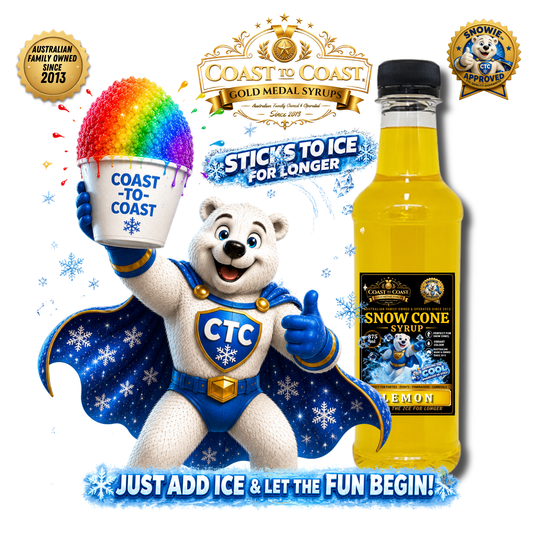 Lemon Snow Cone Syrups 375ml - Coast to Coast Gold Medal Syrups®