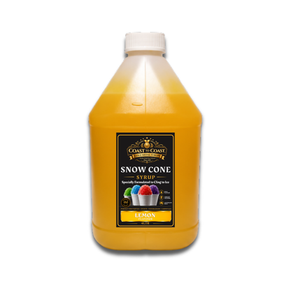 Lemon Snow Cone Syrups 4ltr - Coast to Coast Gold Medal Syrups®