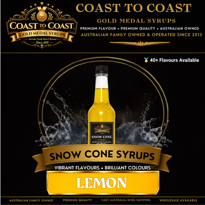 Lemon Snow Cone Syrups 750ml - Coast to Coast Gold Medal Syrups®