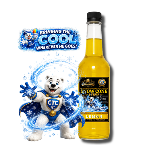 Lemon Snow Cone Syrups 750ml - Coast to Coast Gold Medal Syrups®