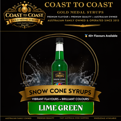 Lime Green Snow Cone Syrups 750ml - Coast to Coast Gold Medal Syrups®