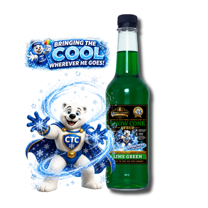 Lime Green Snow Cone Syrups 750ml - Coast to Coast Gold Medal Syrups®