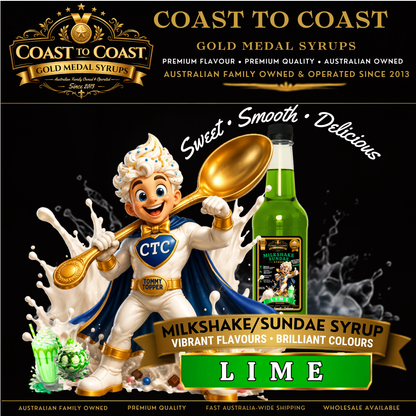 Lime, Milkshake/Sundae toppings 500ml - Coast to Coast Gold Medal Syrups®