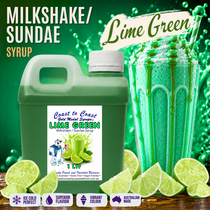 #2 Lime, Milkshake/Sundae toppings 1ltr, Coast to Coast Gold Medal Syrups®