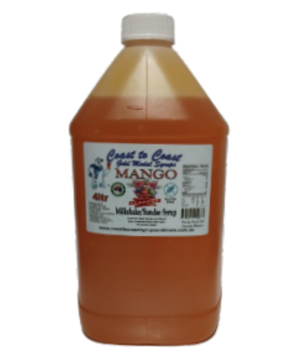 #4 Mango, Milkshake/Sundae Toppings 4ltr with pump, Coast to Coast Gold Medal Syrups®