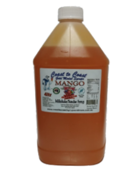 #4 Mango, Milkshake/Sundae Toppings 4ltr, Coast to Coast Gold Medal Syrups®