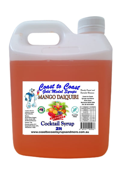 #2 Coast to Coast Gold Medal Syrups®, 2ltr, Premium Cocktail Syrups.