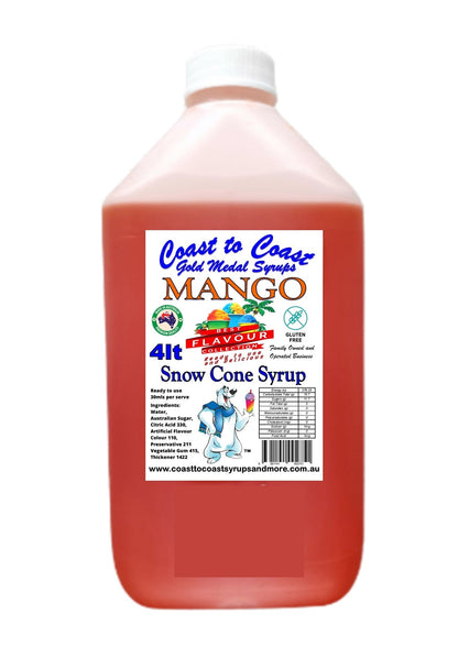 #6 Coast to Coast Gold Medal Syrup®, Premium Snow Cone Syrup 4ltr