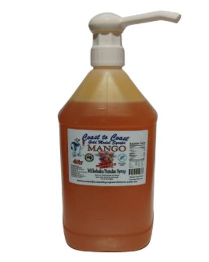 #4 Mango, Milkshake/Sundae Toppings 4ltr with pump, Coast to Coast Gold Medal Syrups®