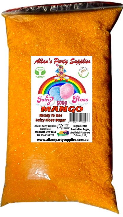 #2 APS, Ready to use Fairy Floss Sugar, 500g Bags, You Choose Your Flavours