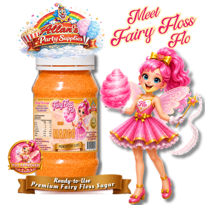 Mango Fairy Floss Sugar – 500g Jar - Allan's Party Supplies