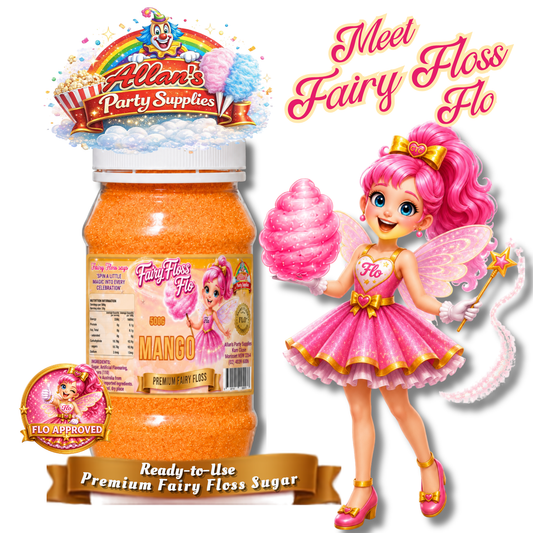 Mango Fairy Floss Sugar – 500g Jar - Allan's Party Supplies