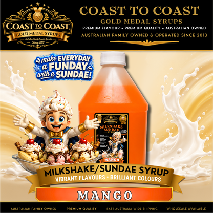 Mango, Milkshake-Sundae Toppings 4ltrl- Coast to Coast Gold Medal Syrups®