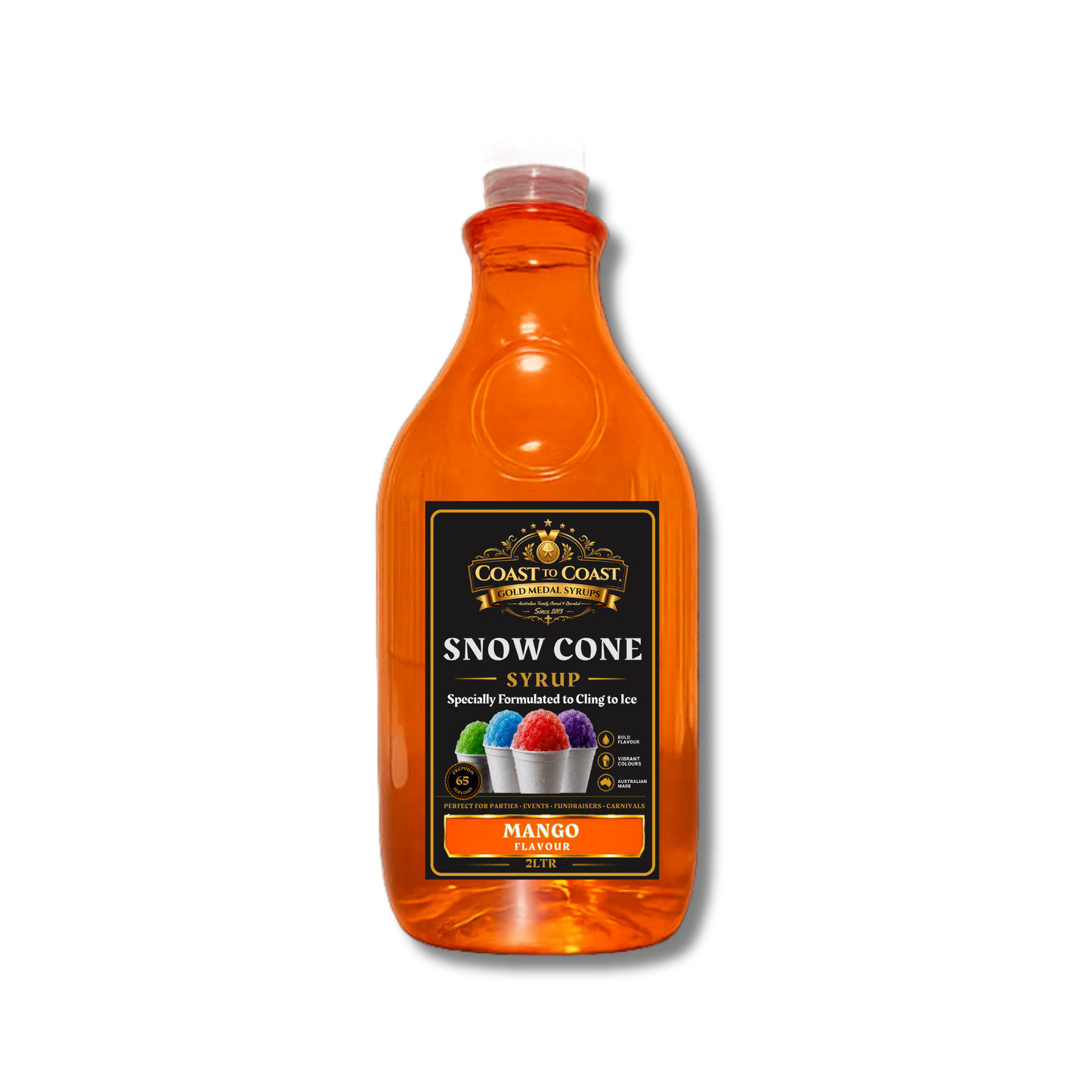 Mango Snow Cone Syrups 2ltr - Coast to Coast Gold Medal Syrups®