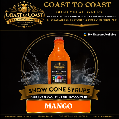 Mango Snow Cone Syrups 2ltr - Coast to Coast Gold Medal Syrups®