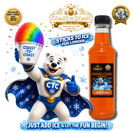 Mango Snow Cone Syrups 375ml - Coast to Coast Gold Medal Syrups®