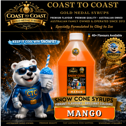 Mango Snow Cone Syrups 4ltr - Coast to Coast Gold Medal Syrups®