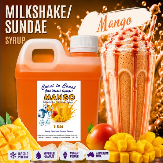 #2 Mango, Milkshake/Sundae toppings 1ltr, Coast to Coast Gold Medal Syrups®