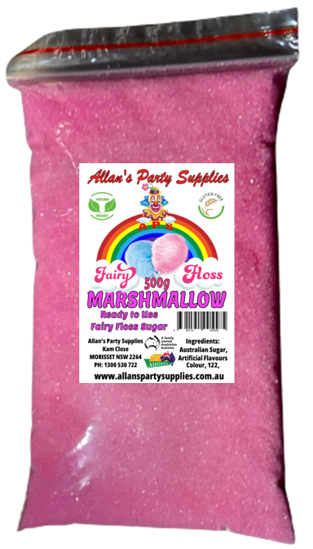 #2 APS, Ready to use Fairy Floss Sugar, 500g Bags, You Choose Your Flavours