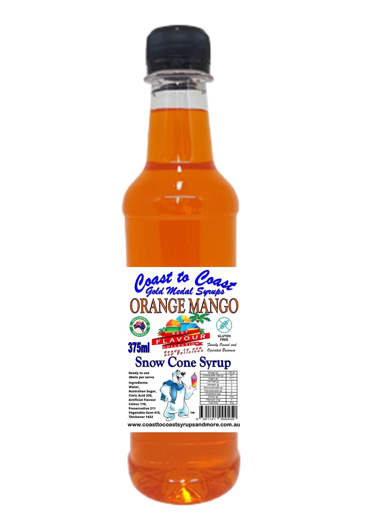 #2 Coast to Coast Gold Medal Syrups®, 375ml Premium Snow Cone Syrups