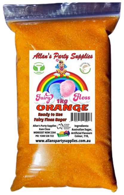 #3 APS, Premium Fairy Floss Sugar, 50 Serves RTU 1kg, Over 35 Plus Flavours
