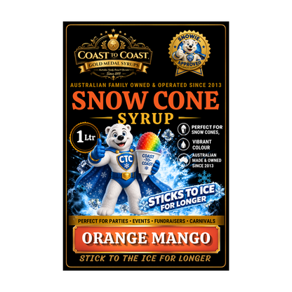 Orange Mango Snow Cone Syrups 1ltr - Coast to Coast Gold Medal Syrups®
