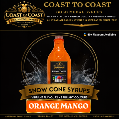 Orange Mango Snow Cone Syrups 2ltr - Coast to Coast Gold Medal Syrups®