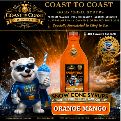 Orange Mango Snow Cone Syrups 2ltr - Coast to Coast Gold Medal Syrups®