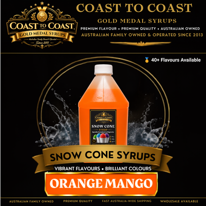 Orange Mango Snow Cone Syrups 4ltr - Coast to Coast Gold Medal Syrups®