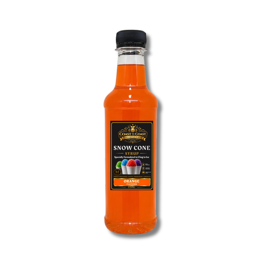 Orange Snow Cone Syrups 375ml - Coast to Coast Gold Medal Syrups®