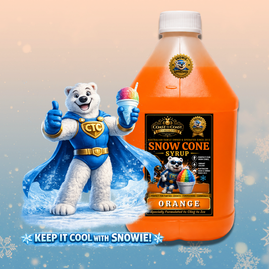 Orange Snow Cone Syrups 4ltr - Coast to Coast Gold Medal Syrups®