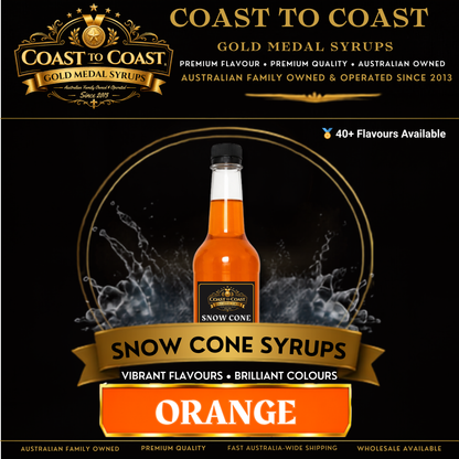 Orange Snow Cone Syrups 750ml - Coast to Coast Gold Medal Syrups®