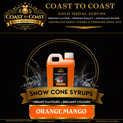 Orange Mango Snow Cone Syrups 1ltr - Coast to Coast Gold Medal Syrups®