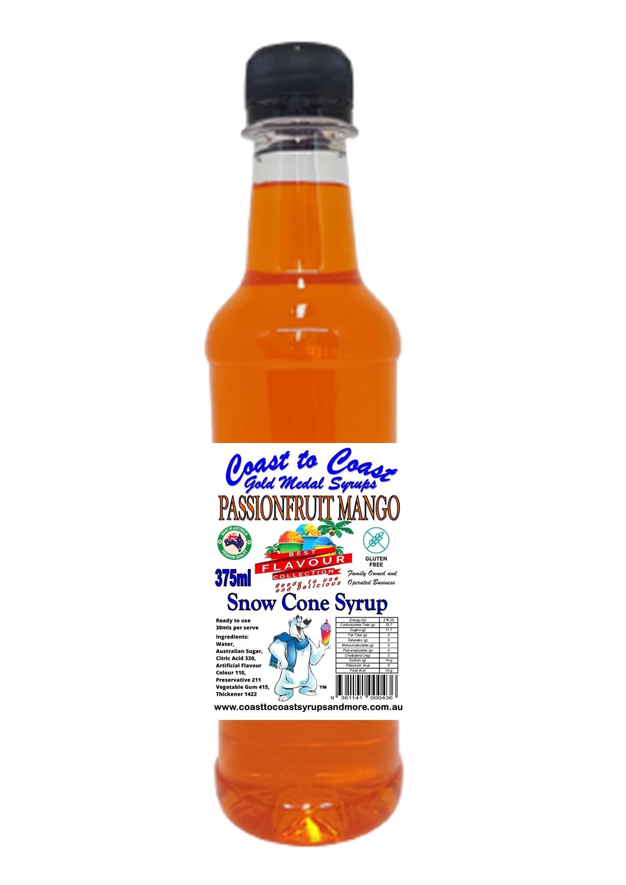 #2 Coast to Coast Gold Medal Syrups®, 375ml Premium Snow Cone Syrups