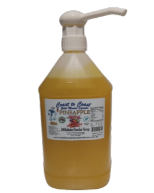 #4 Pineapple, Milkshake/Sundae Toppings 4ltr with pump, Coast to Coast Gold Medal Syrups®